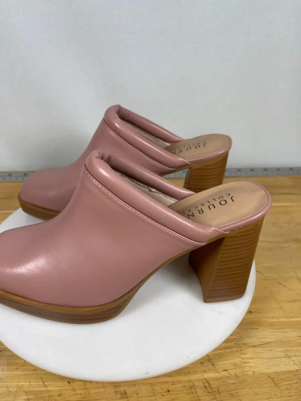 Journee Collection Izara Mule Clogs Rose Pink Womens 8.5 Block Heel